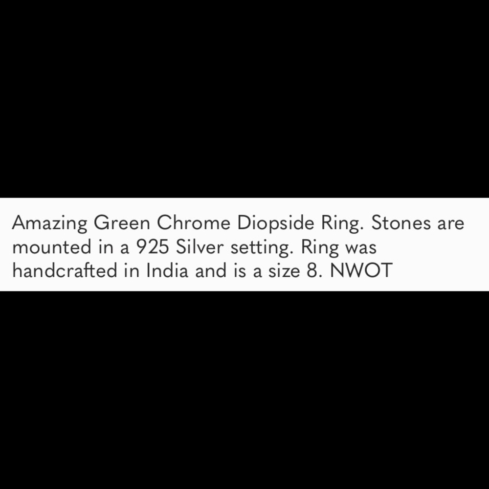 925 Green Diopside ring - Picture 4 of 4